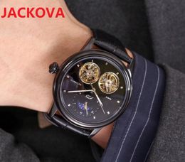 Top Hollow Skeleton Dial Crime Premium Watch Men Automatic high quality 316L Stainless Steel Case Mens Mechanical Wristwatch Genuine Leather clock
