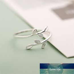 New Arrival Simple Korean Ring Jewelry Plant Leaf Adjustable Fashion Ethnic Rings Lady Bridal Sets