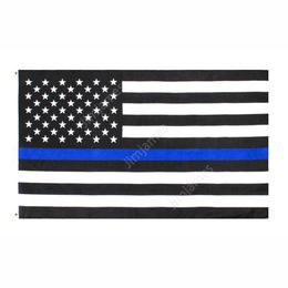 direct factory wholesale 3x5Fts 90cmx150cm Law Enforcement Officers USA US American police thin blue line Flag DAJ33