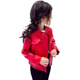 Coat For Girl Solid Colour s Coats Spring Autumn Children's Casual Style Clothes 6 8 10 12 14 210528