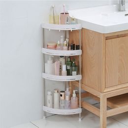 Triangular Shelf Floor-to-ceiling Corner Storage Rack Kitchen Four-layer Tidying Washing And Draining 211112