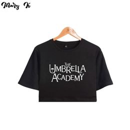 The Umbrella Academy Crop Top Exposed navel T-Shirt Oversize O-neck Tops Women Funny Tshirt 210324