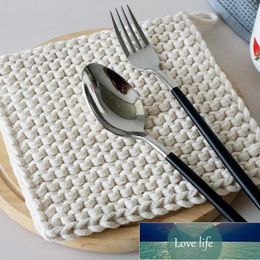 Mats & Pads 1PC Woven Cotton Heat Resistant Pad Drink Coffee Tea Cup Mug Table Mat Placemat For Home Decor Kitchen Accessories Factory price expert design Quality