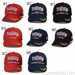 8 стилей новейшие 2024 г. Трамп Snapbacks Baseball Cap USA Президентские выборы TRMUP Тот же стиль шляпа Ambroideed Haintail Ball Cap Dhl Fast Shipping
