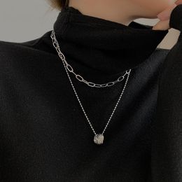 Pendant Necklaces European And American Fashion Net Red Sweater Chain Multi-layer Overlapping Necklace Geometric Circular