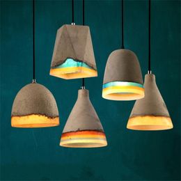 Pendant Lamps Retro Cement Lights Industrial Style Restaurant Bar Loft Coffee Shop Art Deco Dining Room Furniture