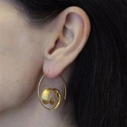 Hoop & Huggie CAOSHI Metal Oversize Earrings For Women Fashionable Design Sliver Color/Gold Colour Party Personality Accessories