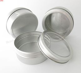 20 x 200g Aluminium jars with window big case metal cosmetic bottles packaging containershigh qty