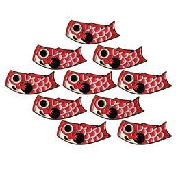 10PCS/Lot Vintage Animal Brooches For Women Red Koi Fish Enamel Pin Scarf Buckle Hat Coat Accessories Jewellery Gifts