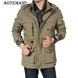 Men's Jacket Windproof Coat Hooded Men Clothing Windbreaker Spring Autumn Outwears Casual Sports 6XL Male Overalls LM353 211214