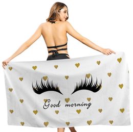 The latest 160X80CM printed beach towel, eyelash style, ultra-fine Fibre sunscreen and quick-drying double-faced fleece, support Customised LOGO