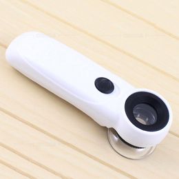 45X Mini Microscope LED Light Handheld 40 Times HD Magnifier Glass PCB Circuit Board repair tools Magnifying Glasses Jewellery Loupe 6B-A