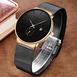 Lige Fashion Watches Casual Waterproof Quartz Clock Mens Watches Top Brand Luxury Ultra-thin Date Sports Watch Relogio Masculino Q0524