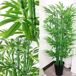 High Quality Simulation Greenery Bamboo Potted Plant Ornament Landing Bonsai For Home Living Room Decor Craft Supplies