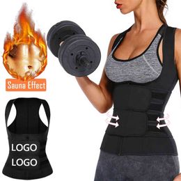 SURE YOU LIKE Women High Waist Trainer Body Shapewear Gather Chest Back Up Neoprene Fitness Slimming Sports Fat Burning Corset 211112