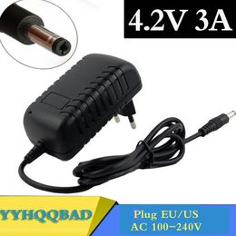 Accessories & Partss 4.2 3A 5.5 2.1mm AC DC Charger For 1series 4.2 3.7 3.6V 18650 ion Li po Battery
