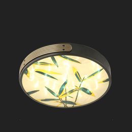 Ceiling Lights Lamp Enamel Copper Chinese Style Luxury Villa El Room Bamboo Joint Creative