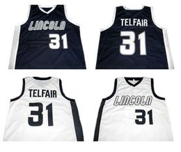 Custom Sebastina Telfair #31 Lincoln High School Basketball Jersey Size S-4XL Any Name Number jerseys Stitched Top Quality