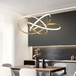 60cm Chrome/Gold Plated Modern Chandelier lamps for diningroom bedroom kitchen nordic hanglamp Led chandelier home decor AC110V-220V