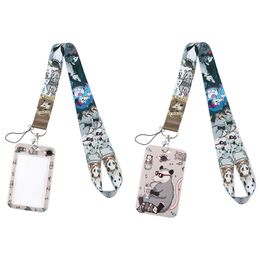 20pcs/lot J2522 Cartoon Mouse Accessories lanyard Car Keychain ID Card Cover Mobile Phone Key Ring Badge Holder Kawaii Kid Gifts