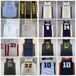 Top Quality Basketball jersey 24BRYANT Retro Wilt Chamberlain 13 Dennis Rodman 73 Jerry West 44 Johnson 32 Stitched 33 34 Xmas Jersey