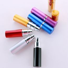 10ml Perfume Bottle Party Favor Aluminium Anodized Compact Atomizer 7 Colors Travel Refillable Fragrance Makeup Spray Bottles CYZ3008