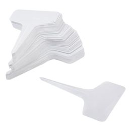 Garden Supplies Other 300PCS Plastic T-Type Plant Tags Labels White Nursery Markers 6x10CM