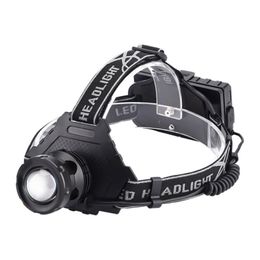 red headlamp for hunting UK - Headlamps P50 Headlight Retractable Dimming Red Warning Aluminum Alloy Camping Teaching Hunting
