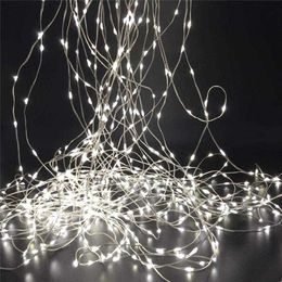 200 LEDs Vines Lights Copper Wire Waterfall led fairy string Lights Christmas Wedding Party Holiday Tree Decoration Y0720