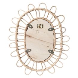 Mirrors QX2E Rattan Crafts Oval Frame Creative Po Wall Hanging Decoration Hand-woven Home Decorative Supplies