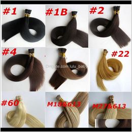 Pre Bonded I Tip Brazilian Human 100G 100Strands 18 20 22 24Inch Straight Indian Products More Colours 7Ie1Z Prebonded Vnb3N