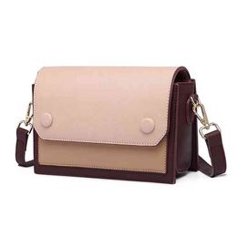 2021 Fashion Bags Ladi Trend Contrast Colour Thread Small Square Crossbody Flap Bag For WomenCE8F