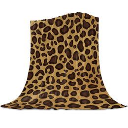 Blankets Animal Skin Texture Leopard Print Home Textile Blanket Cover Fleece For Sofa Bed Throw Kids Adults