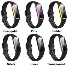 TPU Soft Protective Case For Fitbit Luxe Full Protection Frame Cover For Fitbit Luxe Watch Shell Screen Protector Cases