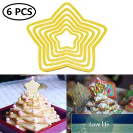 6pcs Christmas Star Shape Biscuits Mould Plastic Christmas Tree Cookie Cutter Set Fondant Cake DIY Baking Decoration Tools Factory price expert design Quality