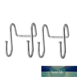 Hooks & Rails - 2 Pack Dual S Shaped Stainless Steel Home Office Bath Coat Caps Towel Hanger, Kitchen Spoon Pan Pot Holder Rac1 Factory price expert design Quality Latest