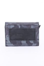 Earrings & Necklace Camouflage Meshed Cover Hundred Percent Leather Mechanismed Card Wallet Men