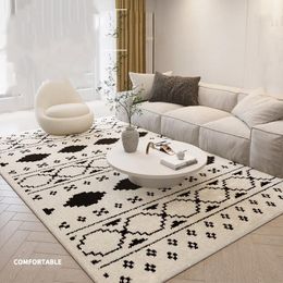 Carpets Moroccan Light Luxury Living Room Carpet Home Geometric Bedroom Rug Modern Sofa Coffee Table Floor Mat Concise Study