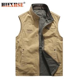 Men Military CLothing Waistcoat Army Tactical Many Pockets Vest Sleeveless Jacket Reporter 210925