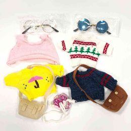 Cute Doll Clothes Accessories LaLafanfan Cafe Duck Plush Toy Kawaii Girls Hair Band Wash Face Running Makeup Bands Girls Gifts Y211119