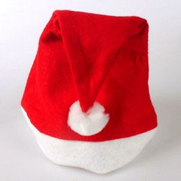 Children Size Christmas Santa Claus Hats MerryXmas Caps Kid Party Hat For Santa-Claus Costume Christmas-Decoration Kids Head Circumference 45-46cm