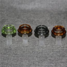 wholesale ash catchers Canada - Colored Hookah Glass Smoking Bowl 14mm Male with Handle Beautiful Slide for Glass Bubbler Ash Catcher Bong Bowls water pipe dab rig hand pipes