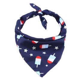 newindependence day pet saliva towel washable triangular neckerchief bib bandana for cat dog adjustable July 4th puppy accessory EWB5671