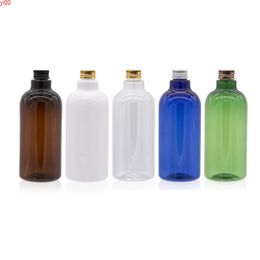 12pcs 500ml Aluminium Cap Silver/Gold/bronze multicolor cosmetic travel size Bottle plastic lotion pet bottlesgood qty