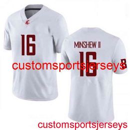 Stitched Men's Women Youth Washington State 16 Gardner Minshew II Jersey White NCAA 20/21 Custom any name number XS-5XL 6XL