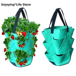 Planters & Pots DIY Planter PE Fabrics Planting Vegetable Gardening Thicken Pot Grow Bag Plastic Container Garden Supplies