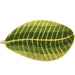 Slip Kitchen Rugs And Mats Cute Leaf Shape Area Nice For Floor/Bathroom/Bedroom Absorbent Non-Slip Mat