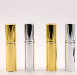 2021 Brilliant Gold Silver 5ml Refillable Portable Mini Perfume Bottle Aluminium Spray Atomizer Empty Perfume Container