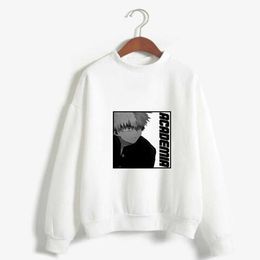 My Hero Academia Hoodie Fashion O-Neck Long Sleeves Loose Unisex Clothes Y0803 Y0804