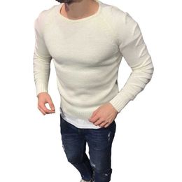 Sweater Men Autumn Winter Casual Long Sleeve Knitted Pullover O-Neck Solid s Sweaters 2018 Brand New Sueter Hombre S-XXL Y0907